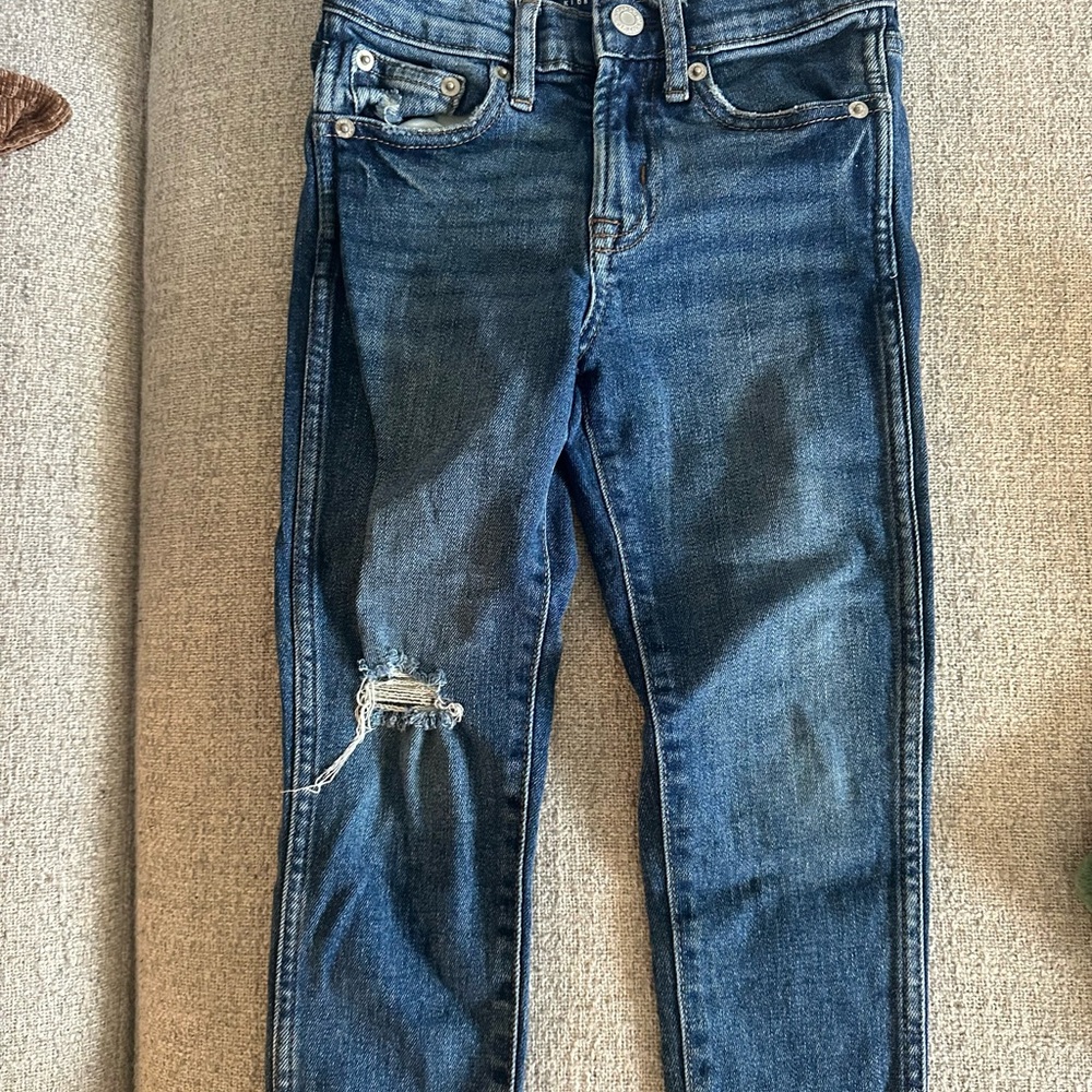 GAP Dark Blue Distressed Skinny Jeans